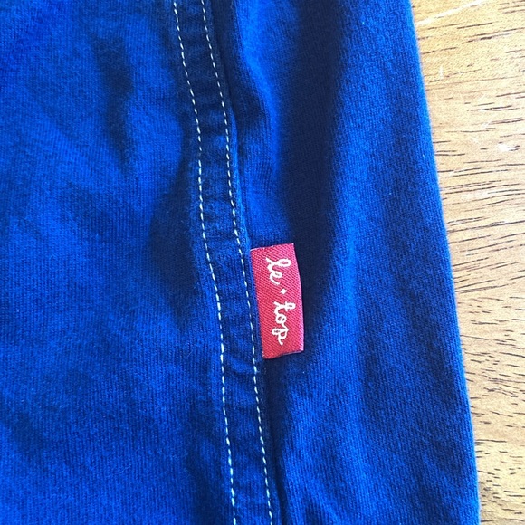 Le Top Baby Boy Size 18 Month Blue Knit Shortalls Sailboat Applique 100% Cotton - Picture 3 of 9